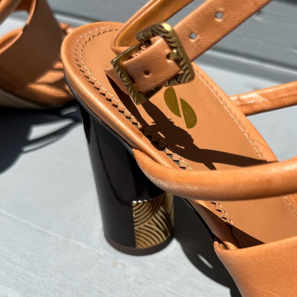 Franco Sarto Ollieglad Camel Strappy Heel Size 8 - Picture 7 of 10